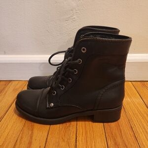 GBG Guess Sequin Tongue Ankle Boots Combat Boots